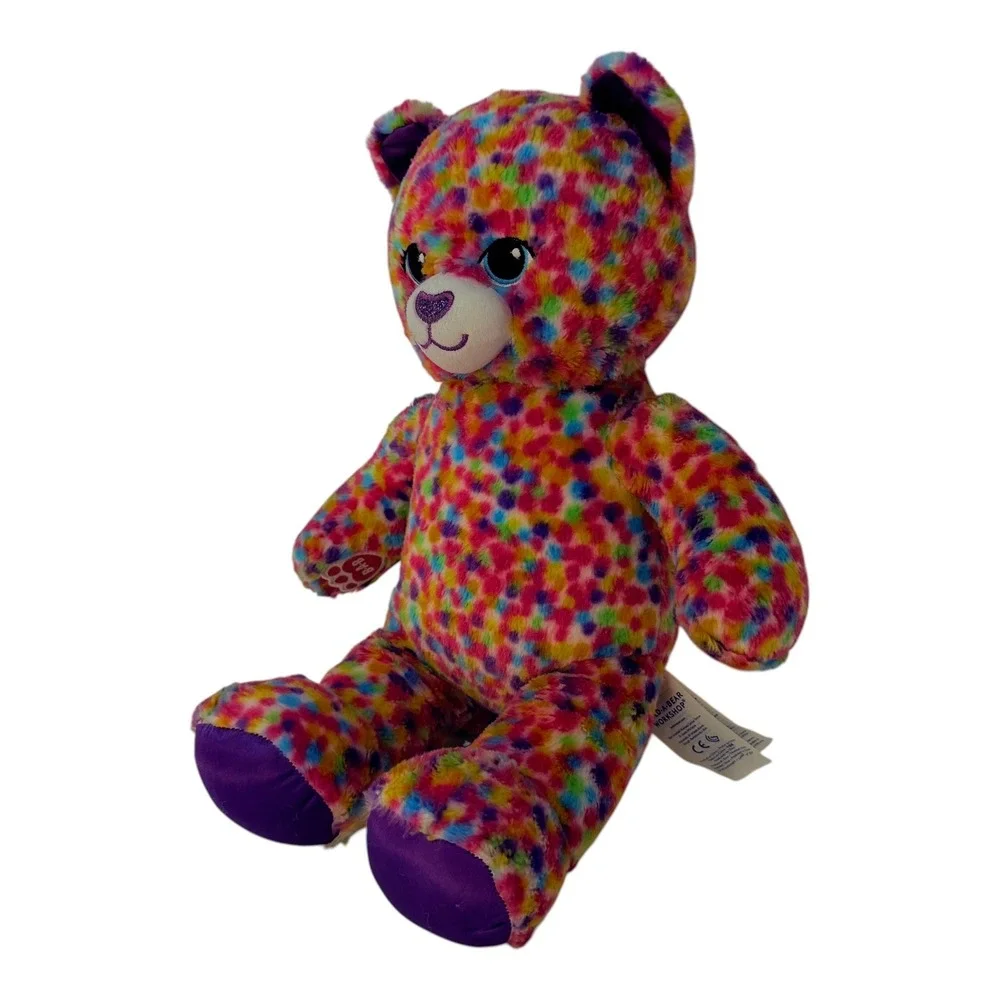 Build-a-Bear Cat Rainbow Confetti Plush Multi-Color‎ Leopard 16
